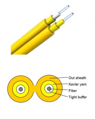 Indoor Fiber Optic Cable Duplex Zipcord Singlemode 9/125 Optical Fiber Cable