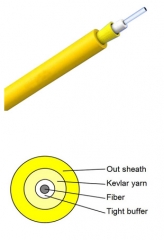 Indoor Fiber Optic Cable Simplex Singlemode 9/125 Optical Fiber Cable