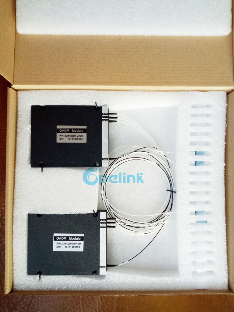 2CH 100G Optical DWDM OADM，ABS BOX packaging