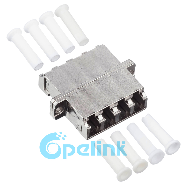 LC-LC Metal Four Core Singlemode Fiber Optic Adapter