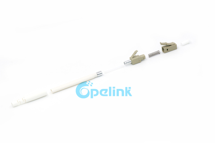 LC/PC Simplex Multimode fiber Optic Connector, beige color