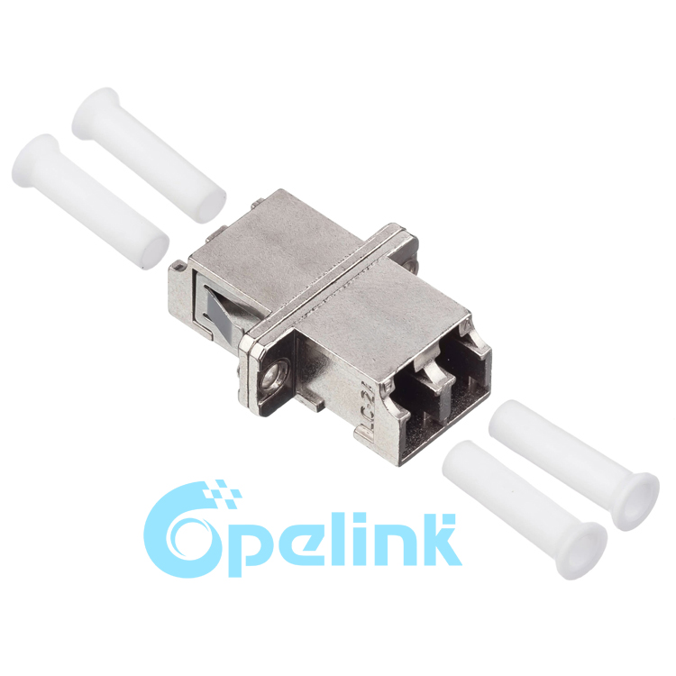 LC-LC Metal Duplex Singlemode Fiber Optic Adapter
