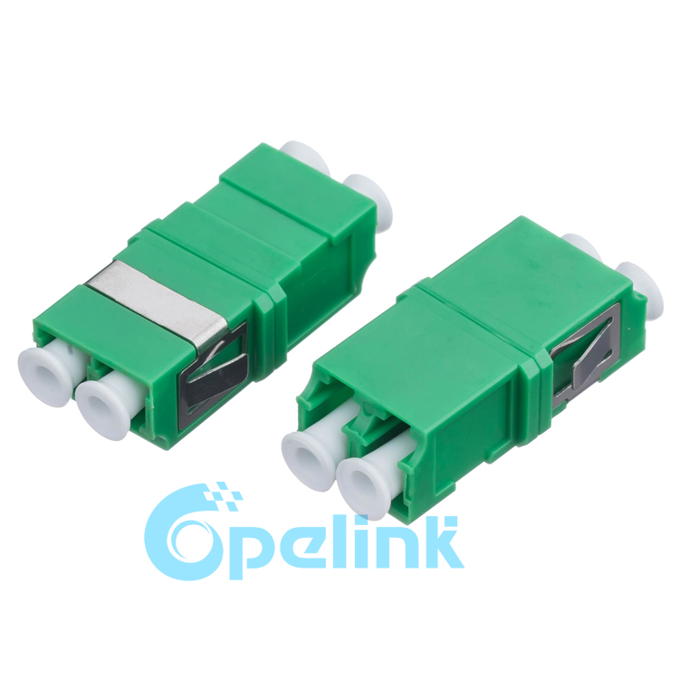 LC/APC-LC/APC Duplex Singlemode Fiber Optic Adapter without flange, SC Type green color