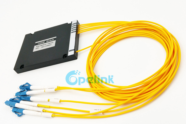 4CH Mux/Demux Optical CWDM Module, LC/UPC ABS Box