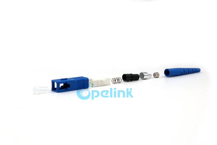 SC/PC Simplex Singlemode fiber Optic Connector, blue color