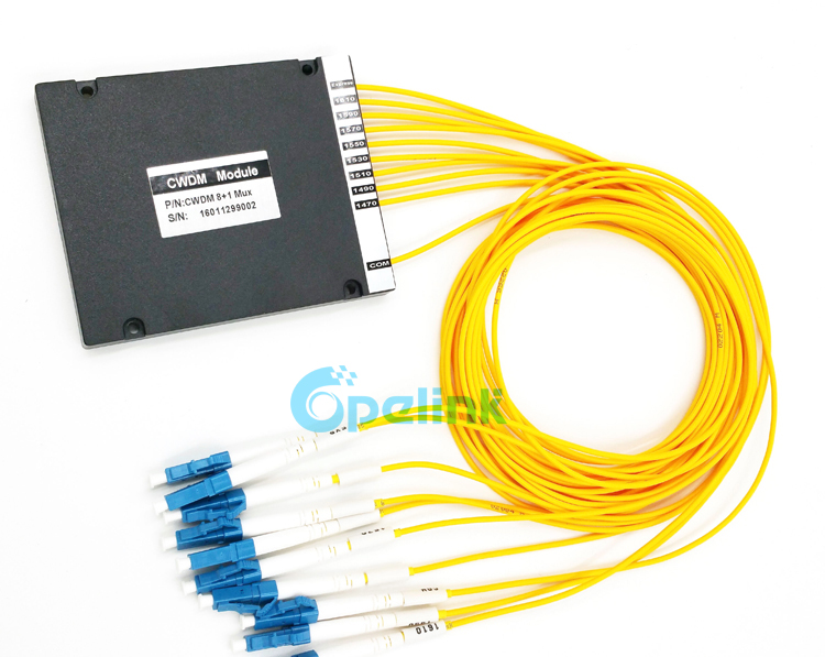 8CH LC/UPC Mux/Demux Optical CWDM Module, ABS Box packaging