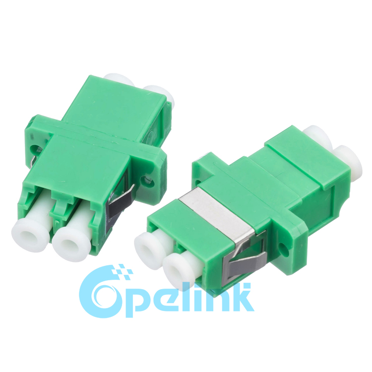 LC/APC-LC/APC Duplex Singlemode Fiber Optic Adapter, SC type green color