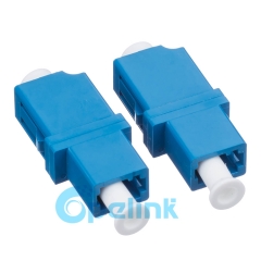 LC-LC Plastic Rectangular Simplex Singlemode Fiber Optic Adapter