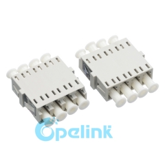 LC-LC Plastic Four Core Multimode Fiber Optic Adapter without flange