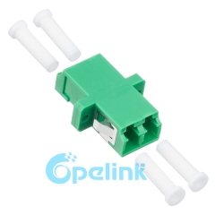 LC/APC-LC/APC Plastic Duplex Singlemode Fiber Optic Adapter with flange