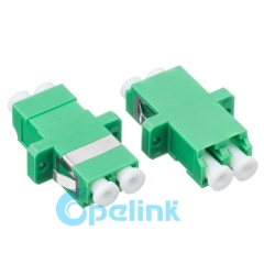 LC/APC-LC/APC Plastic Duplex Singlemode Fiber Optic Adapter with flange
