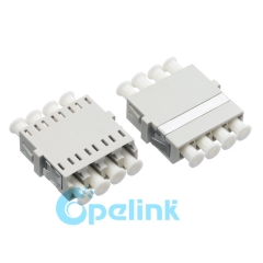 LC-LC Plastic Four Core Multimode Fiber Optic Adapter without flange