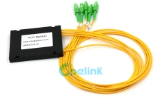 1X4 Optical Splitter, SC/APC Plastic ABS Box Fiber Optic PLC Splitter