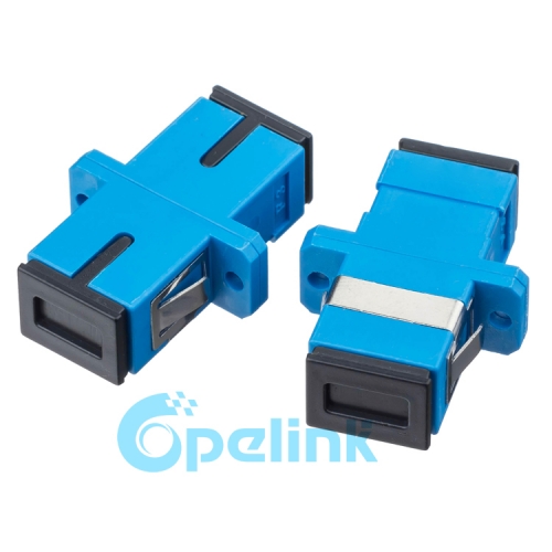 SC/PC Plastic Simplex Singlemode Fiber Optic Adapter with flange