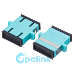SC Plastic Duplex Multimode OM3 Fiber Optic Adapter