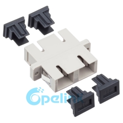SC Plastic Duplex Multimode Fiber Optic Adapter