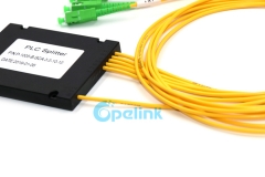 1X5 Optical Fiber PLC Splitter, SC/APC, Plastic ABS Box packaging