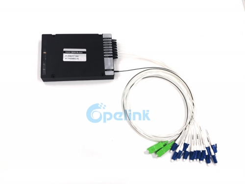 15CH Mux/Demux Optical CWDM Module , ABS Box , 0.9mm LC/UPC