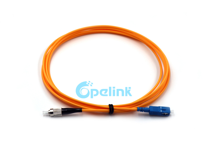 FC-SC Fiber optic Patch cord, 3.0mm SM Simplex, yellow color