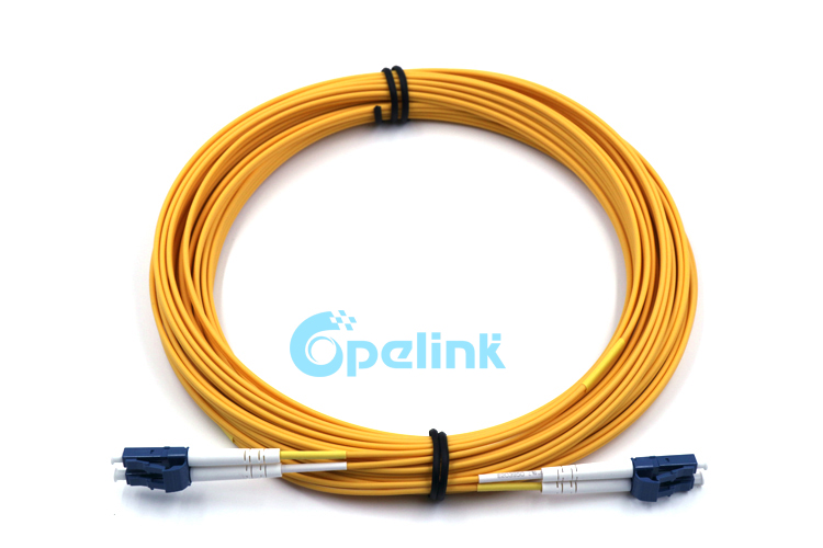 LC-LC Fiber Optic Patchcord, 2.0mm Duplex Singlemode, LSZH yellow color