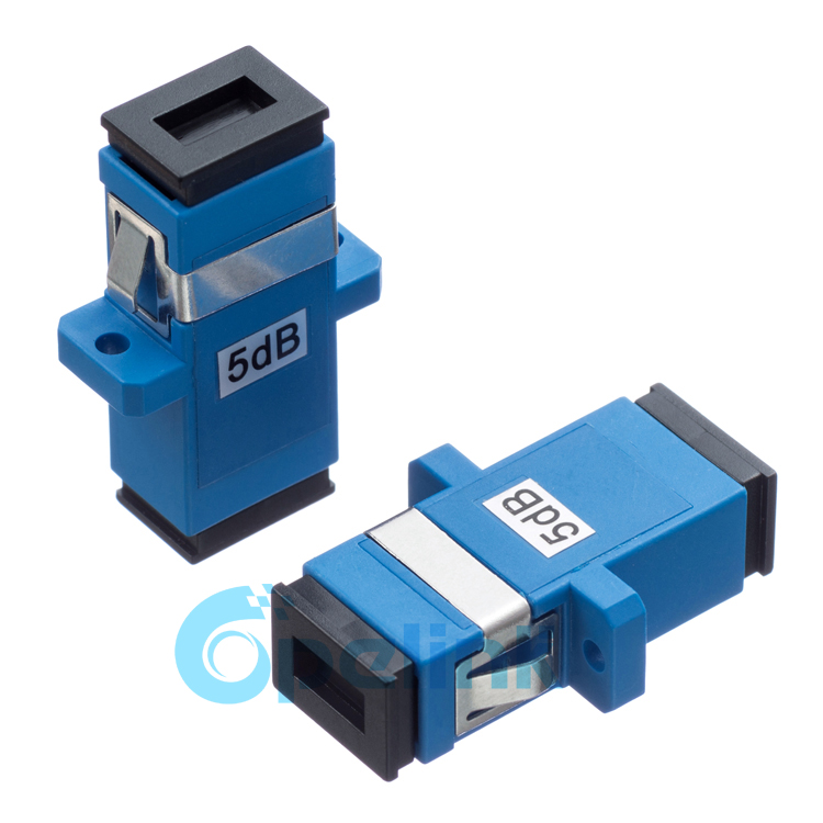 SC Adapter type singlemode Fixed fiber Optic Attenuator, blue housing