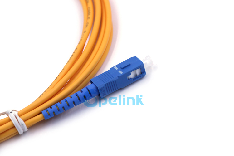 SC-SC 3.0mm SM Simplex Fiber Optic Patch cord, yellow color