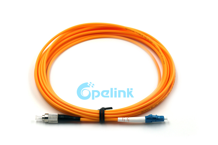 FC-LC Fiber jumper, 3.0mm SM Simplex, LSZH/PVC yellow color