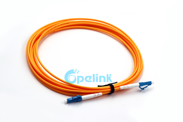 LC-LC fiber optic patchcord, 3.0mm SM Simplex, LSZH/PVC Yellow color