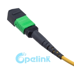 MPO/MTP Round Fiber Cable Singlemode Fiber Optic Patch Cord