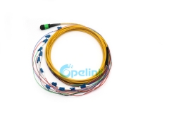 MTP/MPO-LC Round Fiber Cable Fanout 0.9mm Singlemode Fiber Optic Patch cable