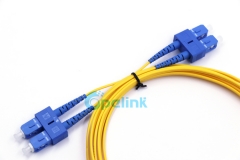 SC-SC Fiber Jumper, 2.0mm Duplex SM 9/125 Fiber Optic Patch Cable