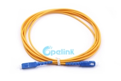 SC-SC Fiber Jumper, 3.0mm SM Simplex 9/125 Fiber Optic Patch Cable