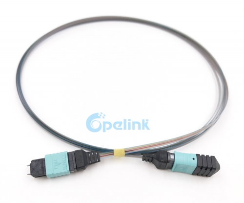12-Fiber MPO/MTP Ribbon Fiber Cable OM3 Fiber Optic Patch Cable
