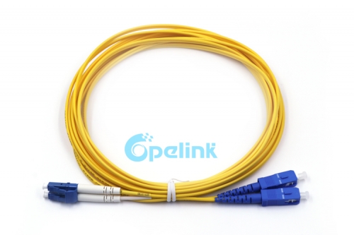 SC-LC Fiber Patch Cord, 2.0mm Duplex SM 9/125 Fiber Optic Patch Cable