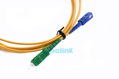 SC-SC/APC Fiber Jumper, 3.0mm SM Simplex 9/125 Fiber Optic Patch Cable