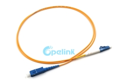 SC-LC Fiber Jumper, 2.0mm SM Simplex 9/125 Fiber Optic Patch Cable