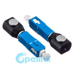 SC Fiber Optic Temporary Connector Black Round Type Bare Fiber Adapter