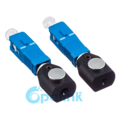 SC Fiber Optic Temporary Connector Black Round Type Bare Fiber Adapter