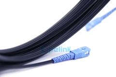 SC-SC FTTH Cable, Bow-Type Singlemode 9/125 Drop Fiber Optic Patchcord With Messenger Wire