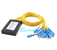 1X16 Fiber Splitter, SC/PC Plastic ABS Box Fiber Optical PLC Splitter