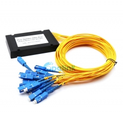 1X16 Fiber Splitter, SC/PC Plastic ABS Box Fiber Optical PLC Splitter
