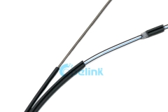 FTTH Self-supporting Fiber Drop Cable, Metal Strength Member FTTH Drop Cable Black LSZH / PVC Sheath