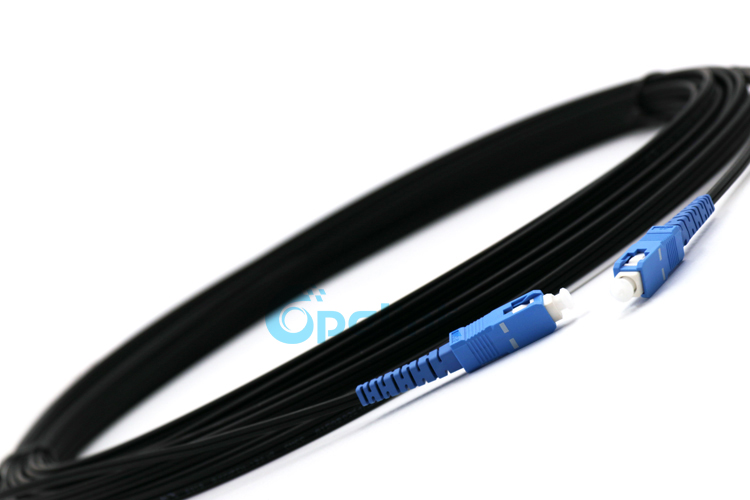 Drop Fiber Optic Patchcord With Messenger Wire