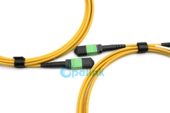 MPO/MTP Trunk Cable, Round Fiber Cable Singlemode Fiber Optic Patch Cord