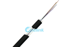 FTTH Drop Fiber Optic Cable, Central Loose Tube Flat Fiber Optic Cable GYFXTY-FL