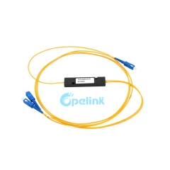 1X2 Fiber Splitter , SC/PC Plastic ABS Box Fiber Optic PLC Splitter