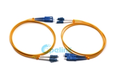 SC-LC Fiber Patch cord, 2.0mm Duplex SM 9/125 Fiber Optic Patch Cable without clip