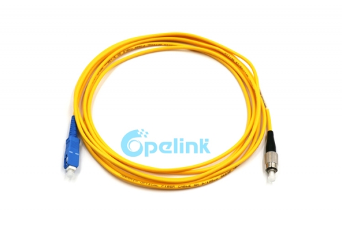 SC-FC Fiber Jumper, 3.0mm SM Simplex 9/125 Fiber Optic Patch Cord