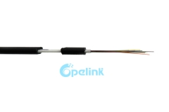 FTTH Drop Fiber Optic Cable, Central Loose Tube Flat Fiber Optic Cable GYFXTY-FL