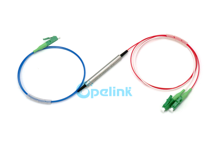 LC/APC 3 Ports Fiber Optic Circulator with color fiber